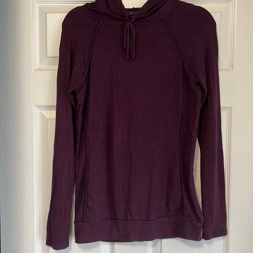 Laila Jayde Hoodie‎ Vamp Gothic Wine Longline Soft Stretchy Oversized Made USA S